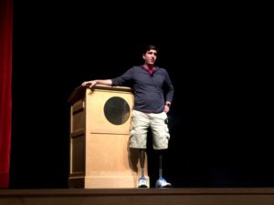 Marathon survivor speaks at NU