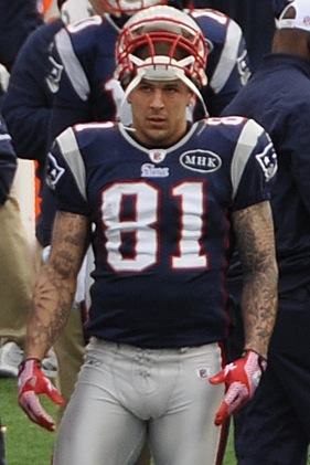 Former New England Patriots tight end, pictured here in uniform on the field, had several witnesses testify against him last week, including Keelia Smyth.