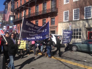 Supporters gather for Sanders at State House