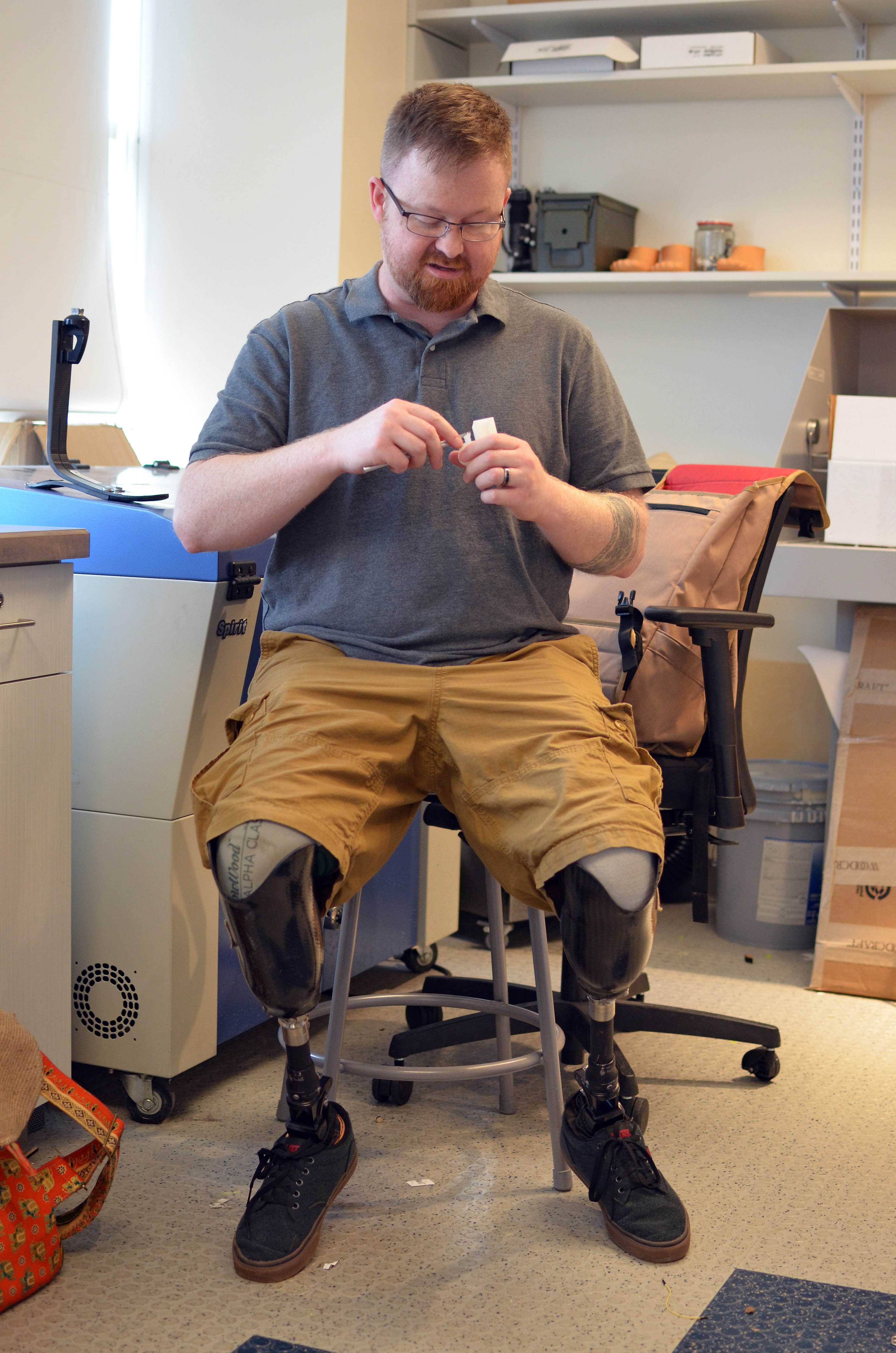 Brian Fountaine prints 3-D prosthetics