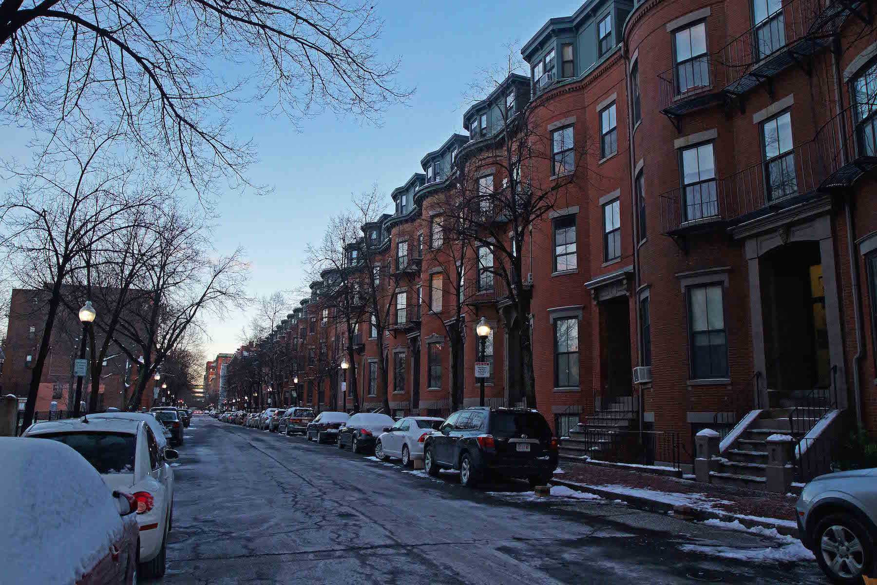 A photo of low-income housing in Boston.