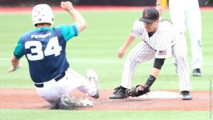 Strong pitching carries baseball to .500 weekend