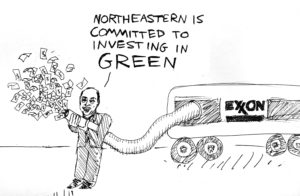 Cartoon: Northeastern committed to investing in “green”