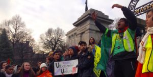 Boston students walk out, protest Trump