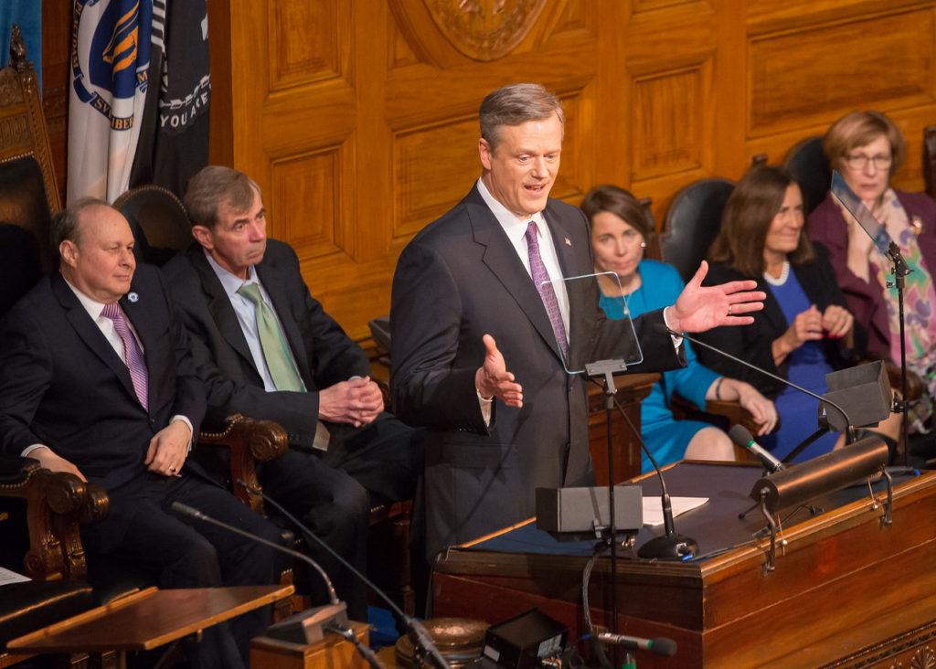 Baker discusses economy, schools in State of the Commonwealth address