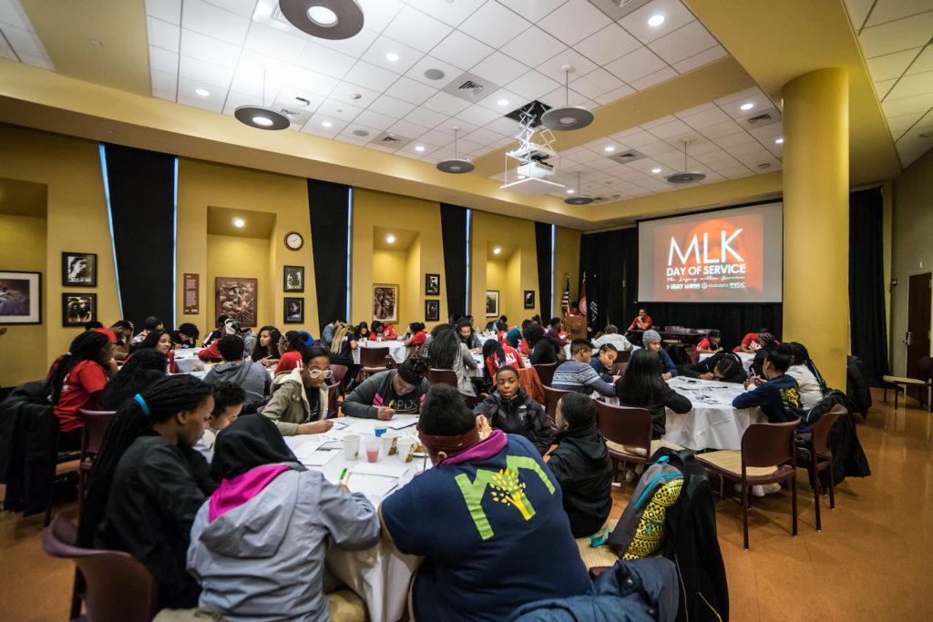 NU mentorship program holds Martin Luther King Jr. service day