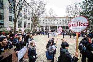 Dining Hall Workers, Students Walkout to Protest Trump Inauguration (Gallery)