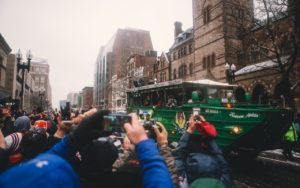 Thousands line parade route to celebrate Patriots’ Super Bowl win