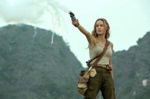 Brie Larson plays Mason Weaver, the Kong’s newest female opposite, in “Kong: Skull Island.”/Photo courtesy Warner Bros. Pictures