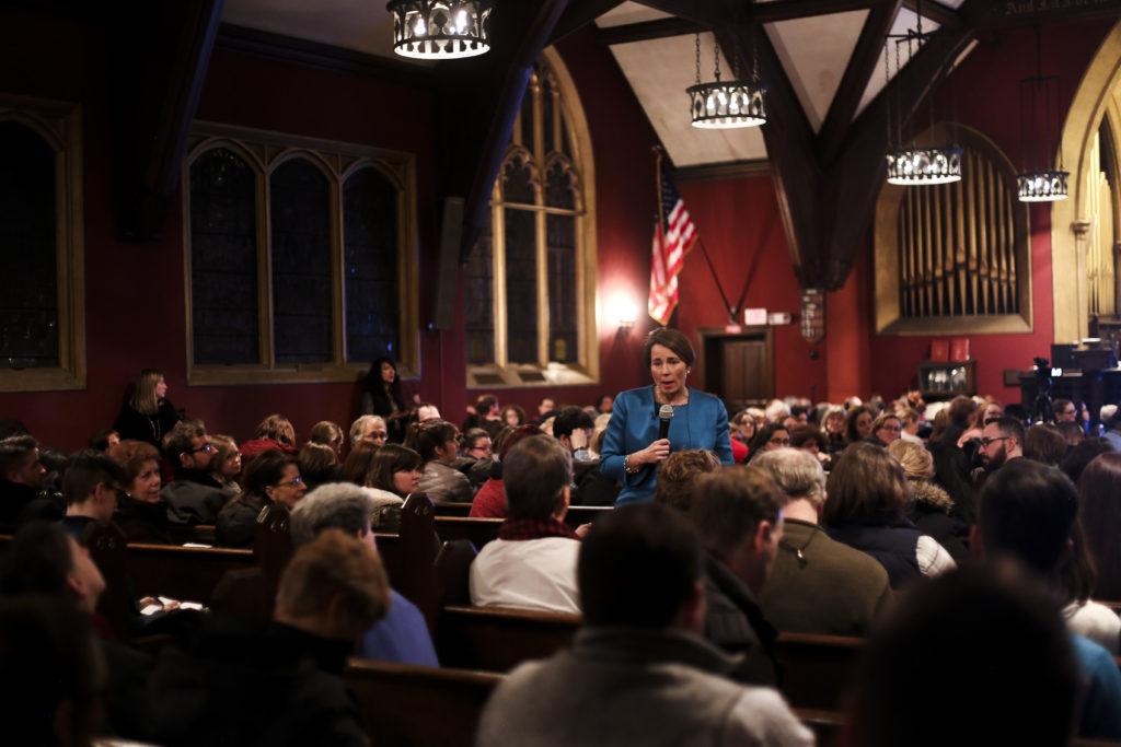 Massachusetts Attorney General Maura Healey said people need to become politically active to resist Trumps policies at the local level. / Photo by Suma Hussien