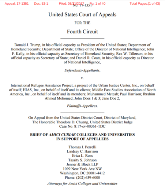 Northeastern files amicus brief against Trumps second immigration order