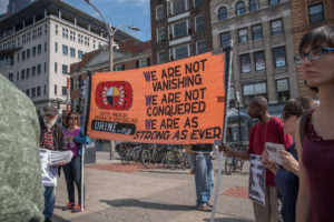 Protesters call for Indigenous People’s Day