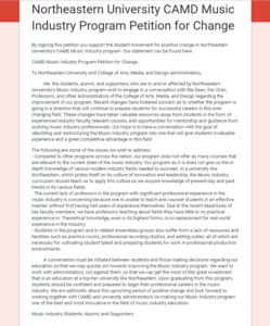 Petition in music program bridges students and administrators