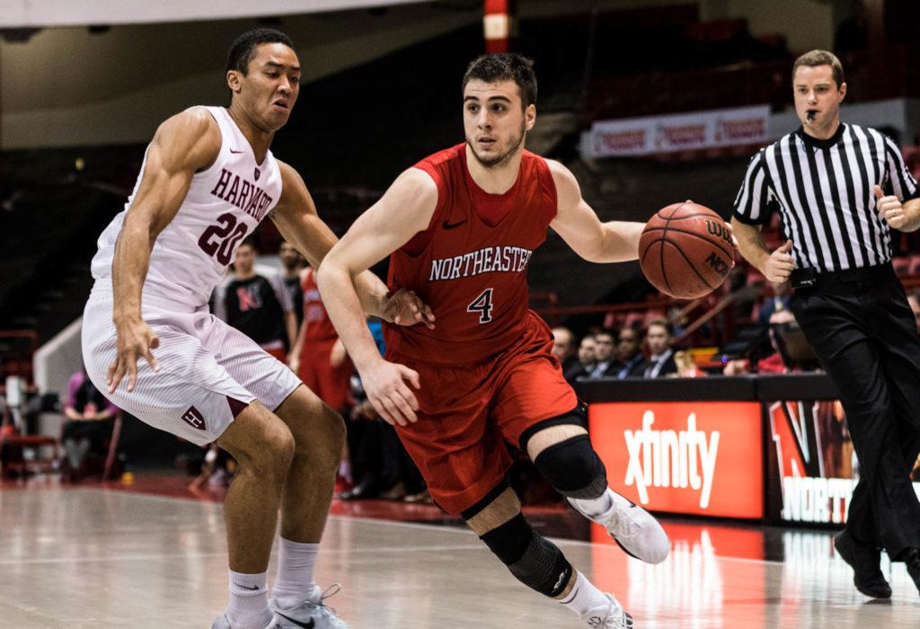 Pusica stars as Northeastern downs Harvard 77-61