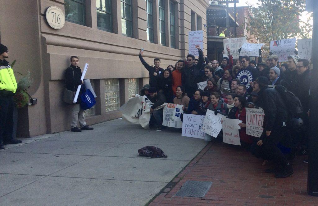 Graduate student workers rally for union recognition