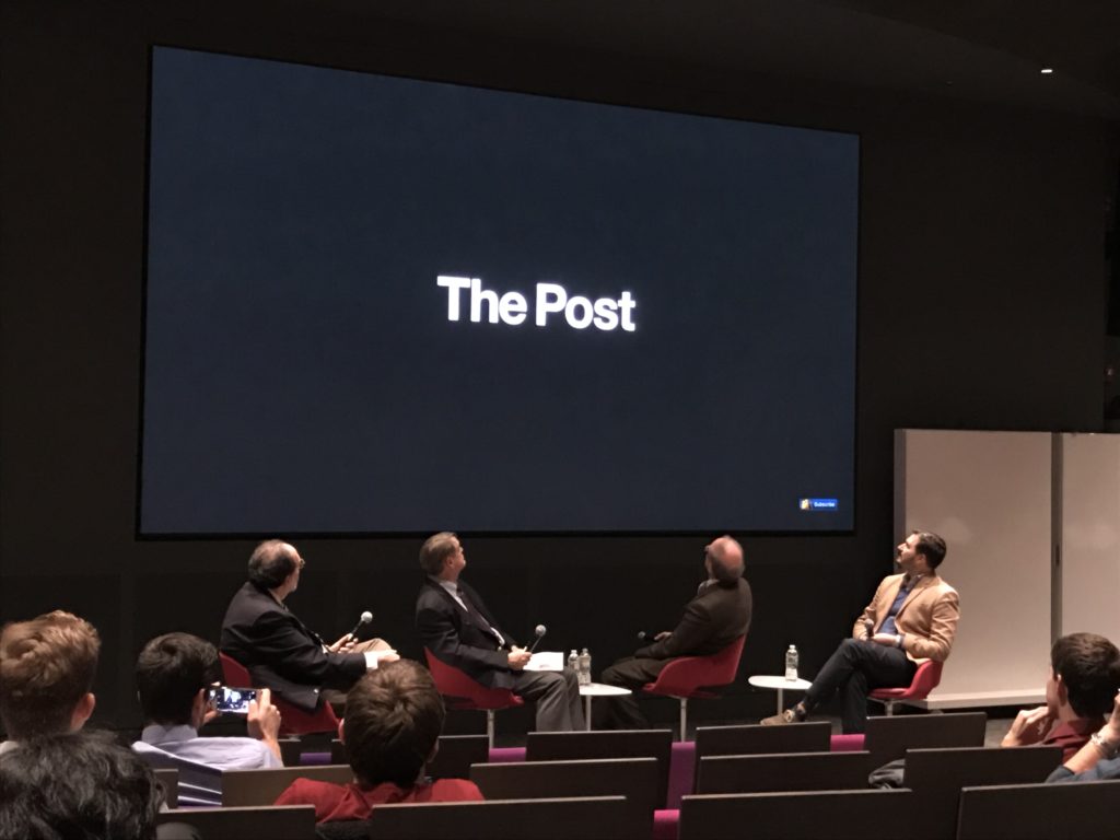 A panel of famed editors discuss Steven Spielbergs new film, The Post./ Photo by Paxtyn Merten