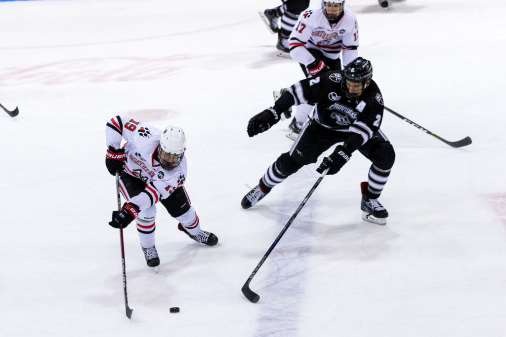 Northeastern battles back to tie Providence, ties BC atop Hockey East