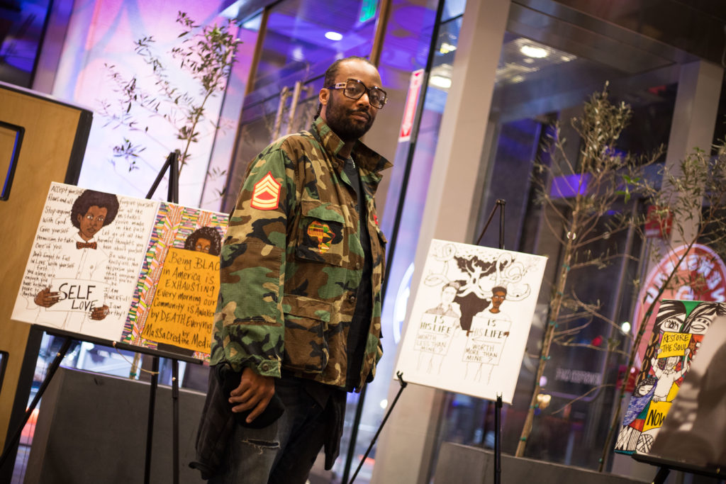 Black+Male+Artist+Collective+showcases+artwork+in+the+BPL