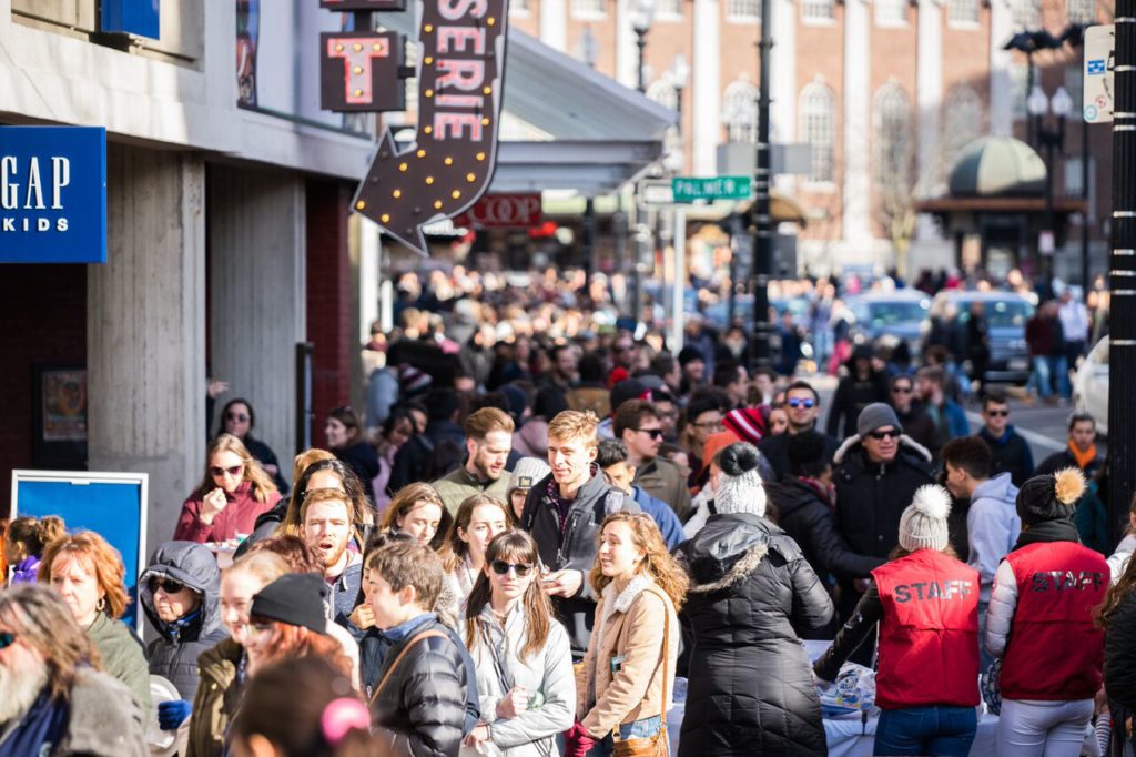 Harvard+Square+was+completely+packed+for+its+10th+annual+Taste+of+Chocolate+Festival.+The+main+event%2C+a+free+chocolate+tasting%2C+was+held+Saturday+in+Brattle+Square%2C+but+many+restaurants+in+the+Harvard+area+offered+chocolate-themed+specials+throughout+the+weekend.