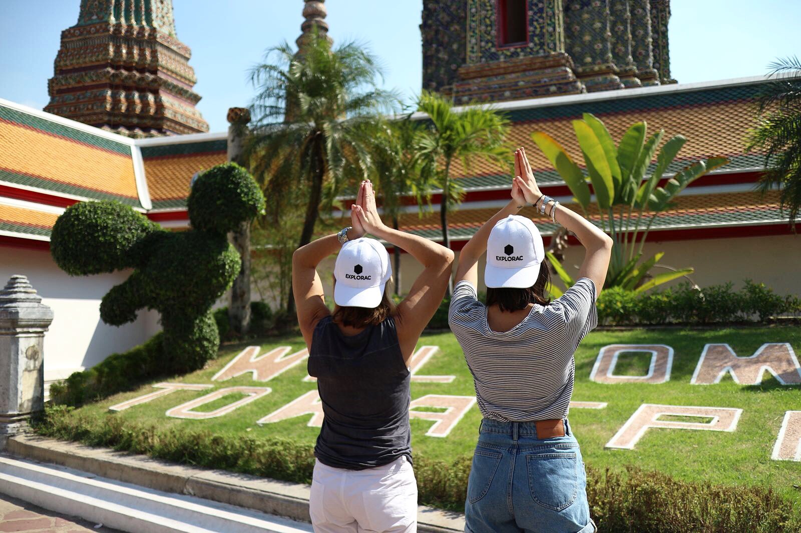 Two travelers represent EXPLORAC in Bangkok, Thailand. / Photo courtesy EXPLORAC
