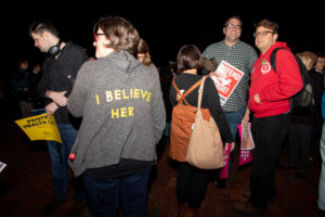 State House protesters denounce Kavanaugh, back sexual assault survivors