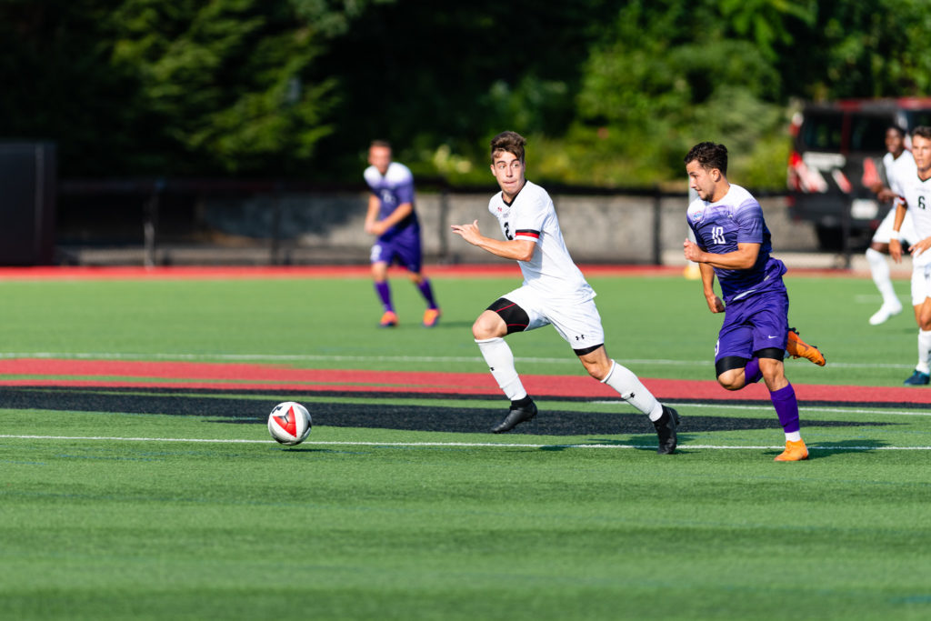 Men’s soccer takes down local rival, but falls in conference play