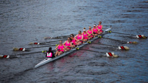 Northeastern rowing competes at the Head of the Charles Regatta
