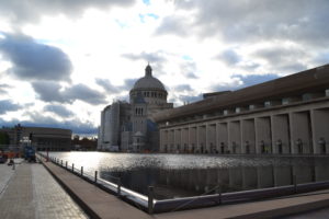 Reflecting pool reopens at the Christian Science Plaza