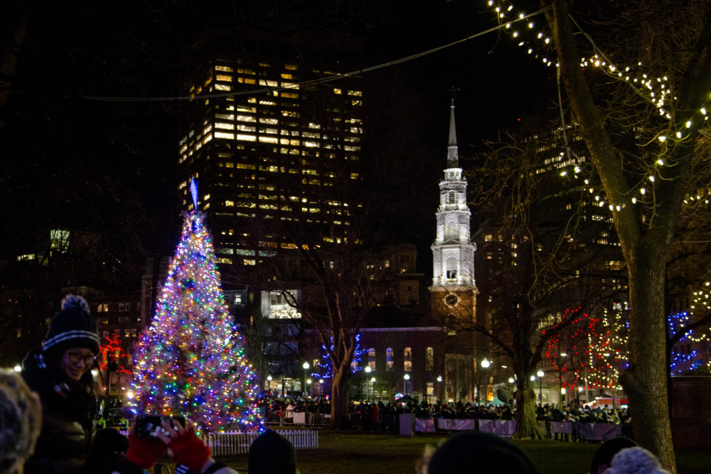 Boston celebrates the holiday season with tree lighting at the Common