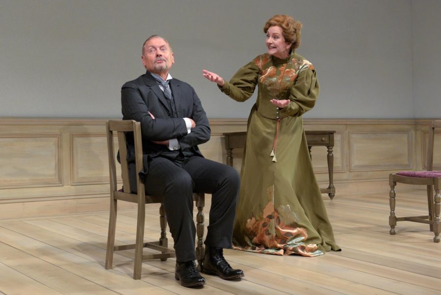 John Judd and Mary Beth Fisher perform in the Huntington Theatre Companys production of A Dolls House, Part 2. / Photo courtesy Kevin Berne, Huntington Theatre Company.