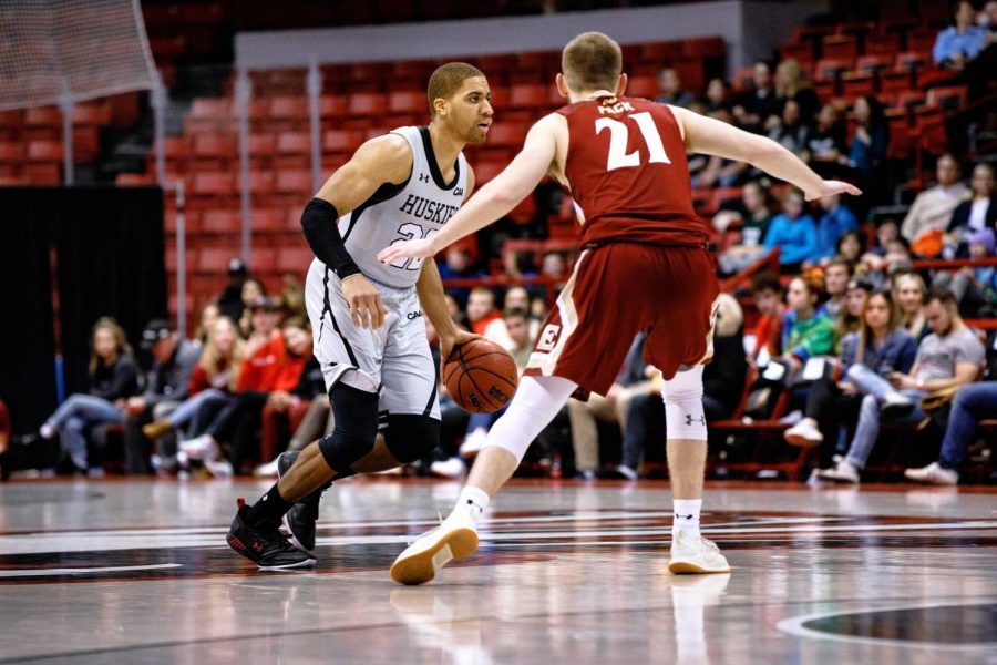 Junior guard Donnell Gresham Jr. takes on a defender in a prior game against Elon.