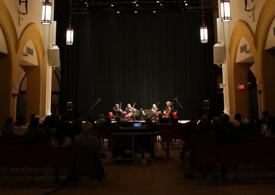 Boston Symphony Orchestra musicians perform in the Fenway Center.