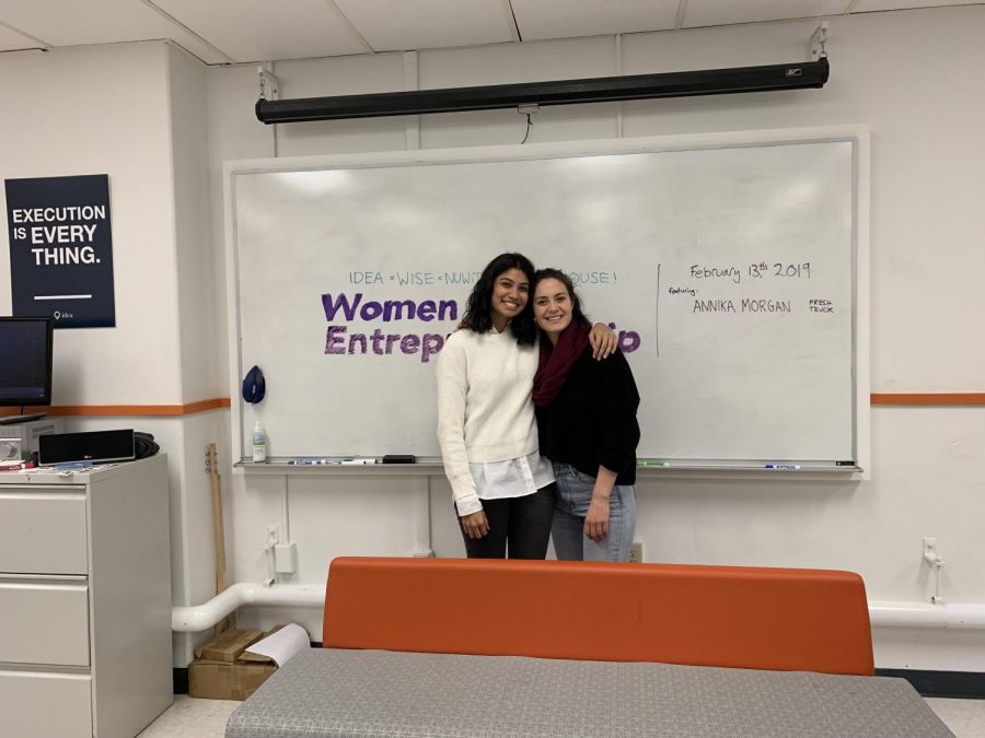 Aarti Amalean (left) and Rosie Meyer (right) are both involved with the leadership team at WISE. Amalean said she finds the club to be “very empowering.”