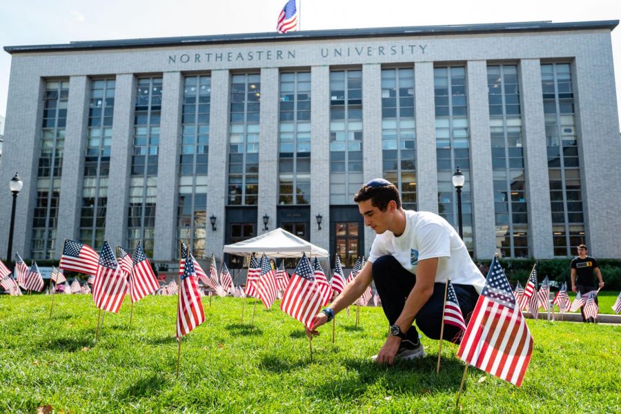 Elie Codron, a second-year international relations and economics, helped organize the 9/11 memorial.