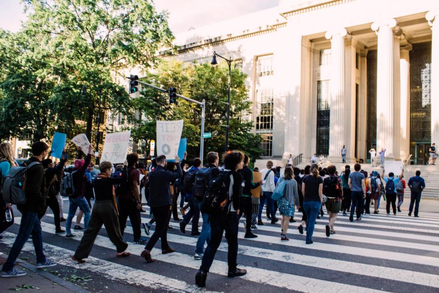 MIT students protest over the institution accepting Epsteins donations.