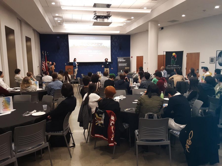 Members of the Northeastern community gathered for the sixth Reach(Out) LGBTQA+ Career Conference on Oct. 26.