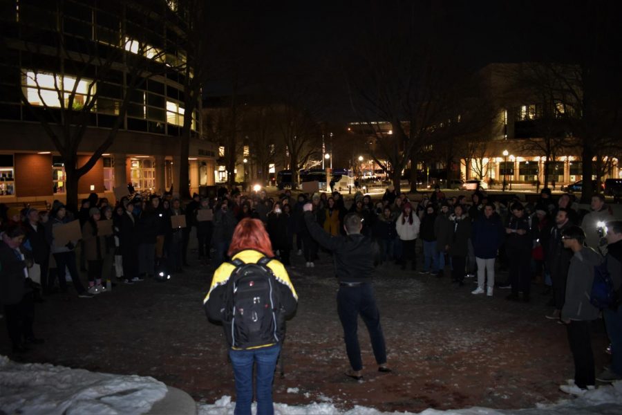 The Northeastern community responded swiftly to the situation, with over 100 students and local activists showing up on Centennial Common Tuesday night to protest the deportation.
