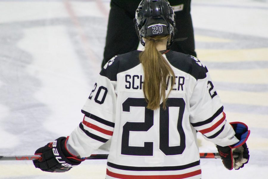 Schryver, who has stepped into a huge role as a freshman, contributed two goals to the Husky win. 