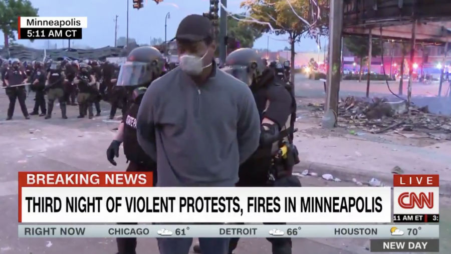 CNN+reporter+Omar+Jimenez+was+arrested+in+Minneapolis+early+May+29%2C+despite+identifying+himself+as+a+reporter+and+offering+to+move.