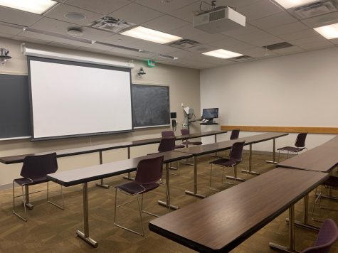 A classroom in Ryder Hall is outfitted with NUflex technology.