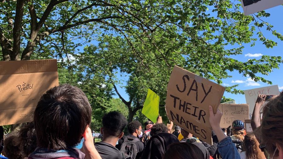 Protesters flood the streets of Washington, DC in response police brutality in America.