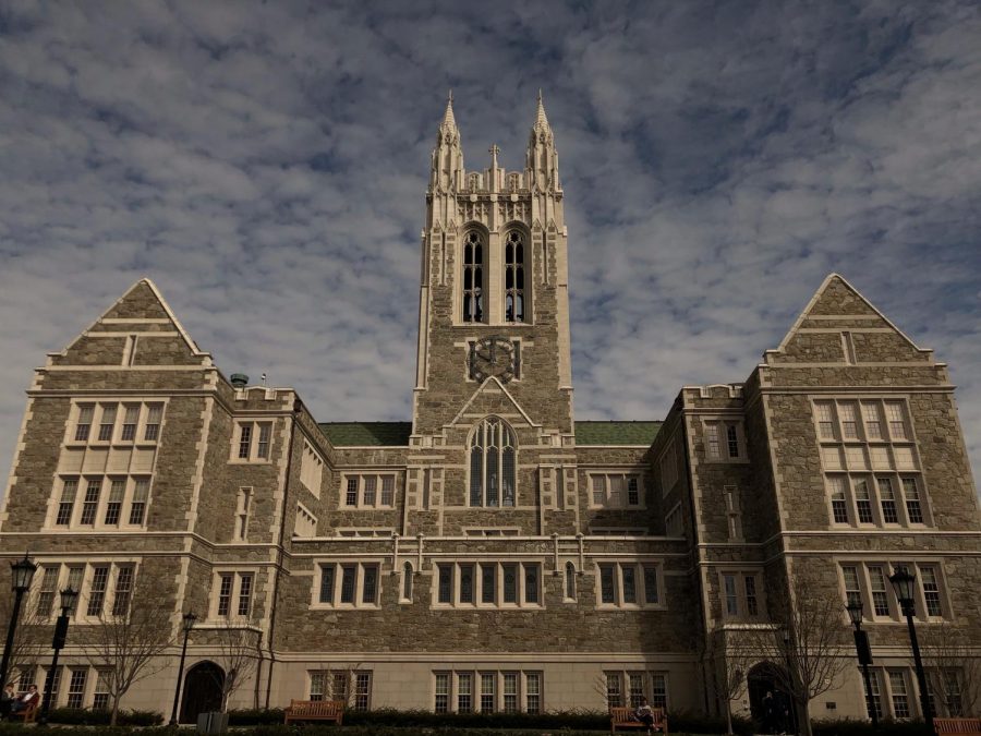 Gasson Hall on the campus of Boston College.