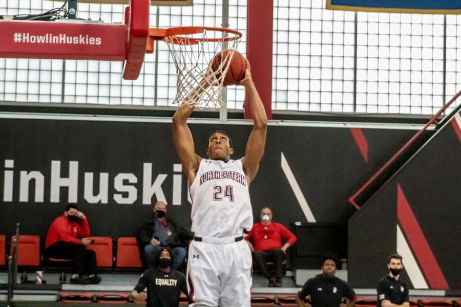 It was a big day for Shaq Walters as he finished with a double-double in the Huskies' win over Charleston.