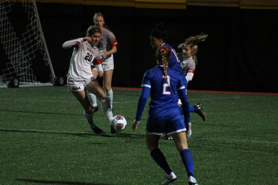 Northeastern women's soccer team ends scoreless drought as they win to UMass Lowell 2-0 Thursday night. 