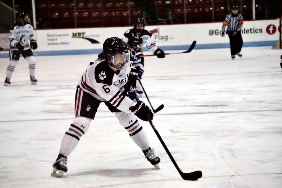Northeastern womens hockey against Providence College in 2021.