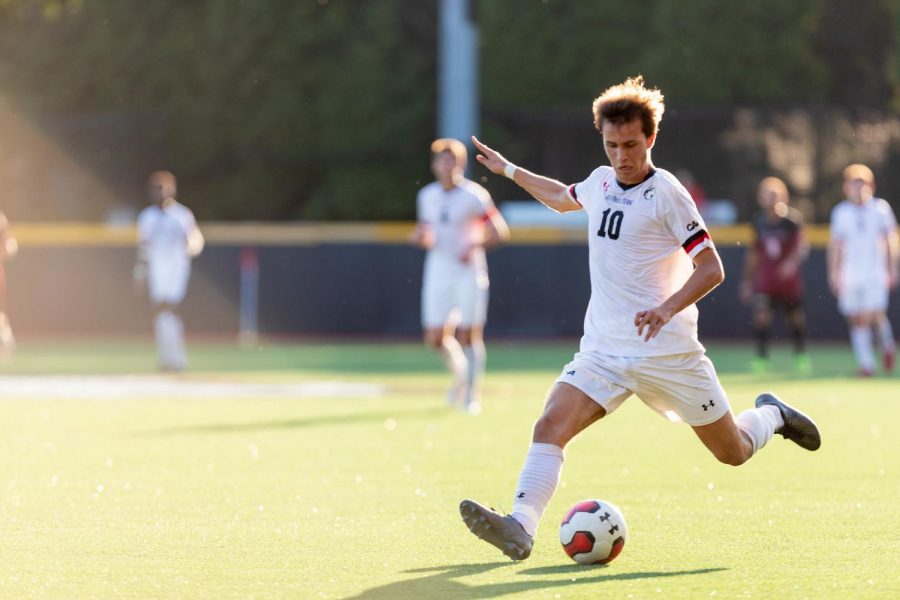 The Northeastern mens soccer team could not keep up with the New Hampshire Wildcats, after three goals in the first-half. 