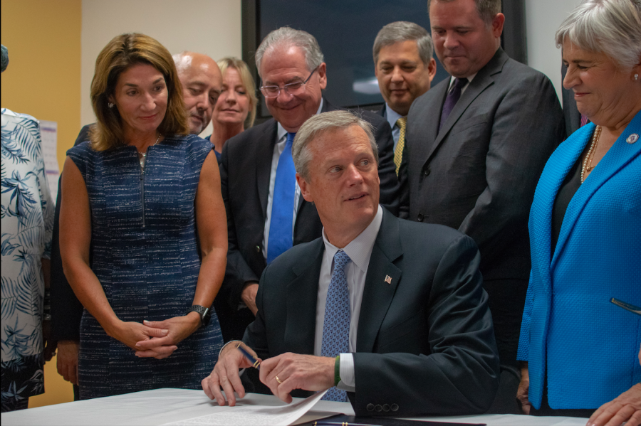 Governor+Baker+announced+at+press+conference+held+Monday+that+the+mask+mandate+would+be+lifted+for+fully+vaccinated+individuals+by+the+end+of+the+month.
