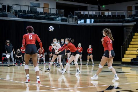 Northeastern womens volleyball against Towson in the spring