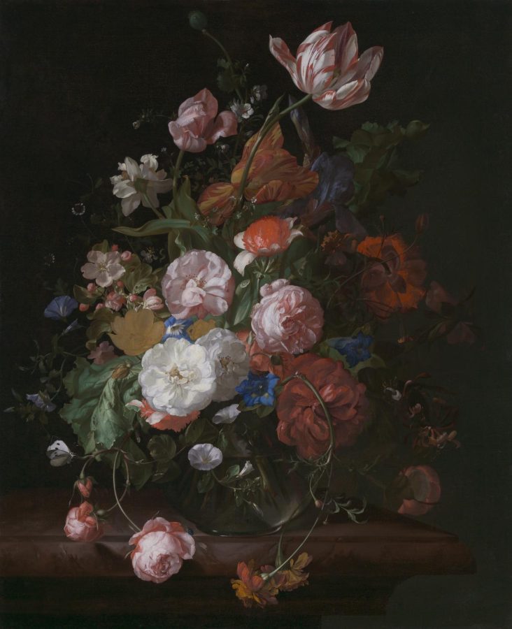 Still Life with Flowers, (1709) by Rachel Ruysch is one of the paintings included in the CNA, or Center for Netherlandish Art. Photo courtesy of the Museum of Fine Arts.