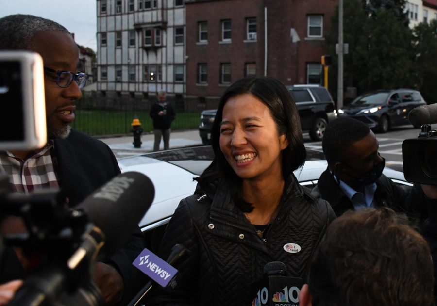 Michelle Wu became the first Asian American, the first woman, and the first person of color to be elected mayor in Boston.
